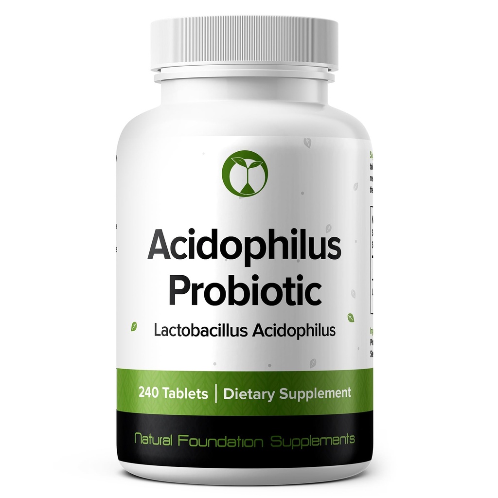 Lactobacillus acidophilus probiotic dodatek 240 tablete 3 milijarda CFU probiotikov za moške in ženske podpira črevesno digestivo in črevesje zdravje (240, Lactobacillus acidophilus)