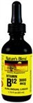 Naravna mešanica Vitamin B-12 3000 mcg Podjezične kapljice 1,75 oz Tekoča