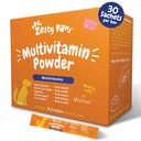 Zesty Paws 10-v-1 Dog Multivitamin - Gut, Imune, Joint, Skin & Coat Podpora, in več - Dog Vitamini in dodatki v prahu - Hišni ljubljenčki z Omega Fish Oil & VitaFiber - Salmon - 30 Ct