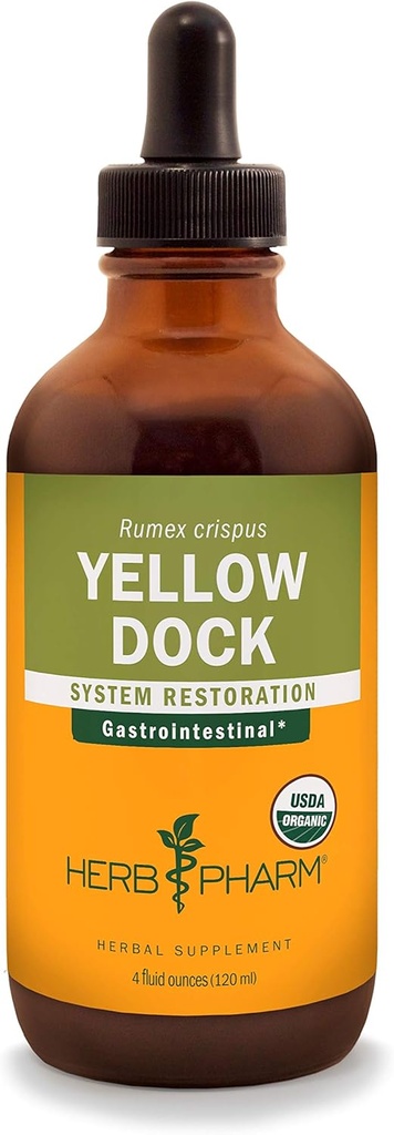 Herb Pharm Yellow Dock Tekoči ekstrakt za Digestive System Support - 4 Ounce
