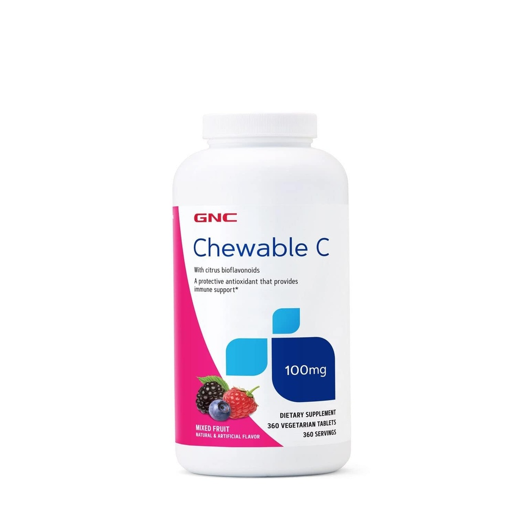 GNC Vitamin C 100mg, Provides Immune Support, Mixed Fruit, 360 Servings