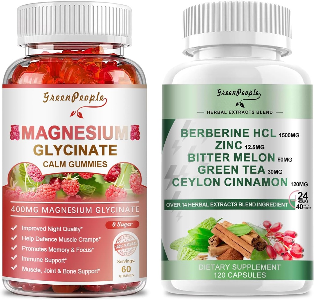 GREENPEOPLE Magnezij Glicinat Gumies & Berberine