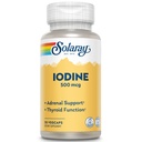 Solaray Jodine 500 mcg, Jodine dodatek za zdravo adrenalno in ščitnico podporo, energija, Presnova, in Fokus, Kalijev jodid, Vegan, 60-dnevni denar nazaj garancije, 30 Serving, 30 VegCaps