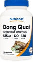 Nutricost Dong Quai 565mg, 120 kapsul - brez glutena, ne-GMO, vegetarijanske kapsule - Angelica Sinensis
