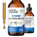 Divji in organski alkohol Detox kapljice - jetra in ledvice čiščenje z mlekom osat, Chanca Piedra kamen Breaker - Anti Alkohol kompleks za čiščenje jeter Detox - Vegan, Brez sladkorja in dodatki - 4 fl oz