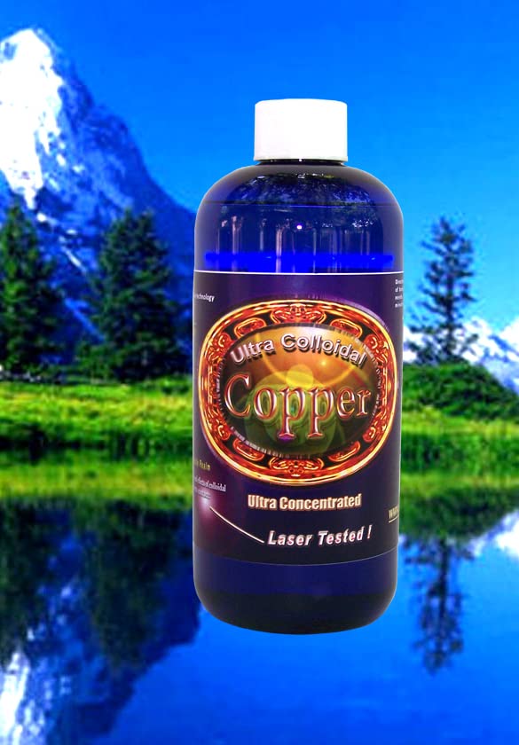 Srebrni gorski minerali koloidni bakrov tekoči mineral dodatek 16 Oz. 100 PPM
