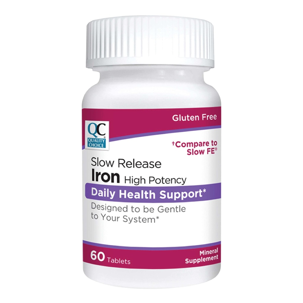 Quality Choice Iron High Potencial Tablets, 45mg, 60 Tabets vsak