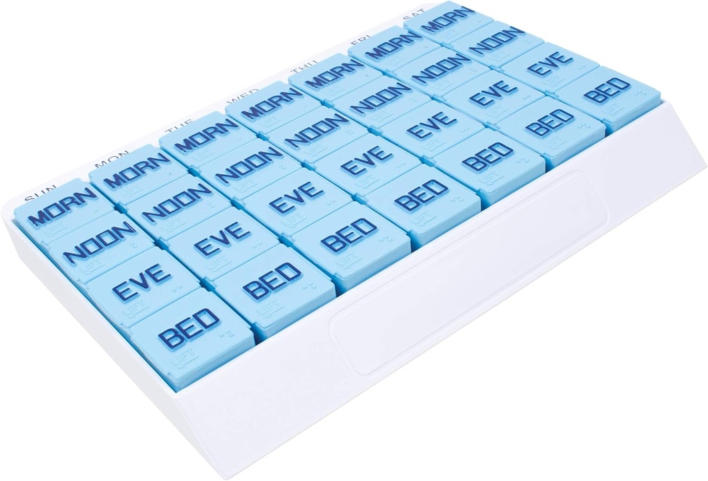 Apex velik 7 dan tablete Organizator - Tedenska tablete Organizator, 4 krat na dan, enostavno odprta, Organizirajte zdravila ali vitamine