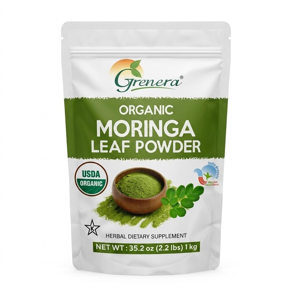 Grenera Organic Moringa Prašek - 2,2 lbs (35.2 oz) 
