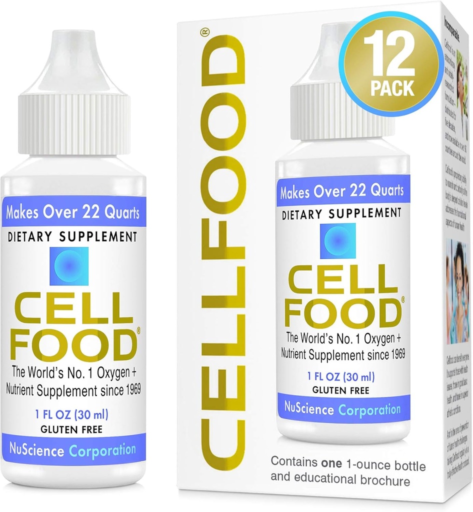 Celična hrana Kisik Boost - 1 fl oz, 12 Pack - Tekoči kisik dodatek - Gluten prost, Cert. Kosher