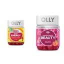 OLY Extra Strength Daily Energy Gummy, Kofein Free, 1000mcg Vitamin B12, CoQ10, Goji Berry & Neodložljivo lepoto Gummy, za lase, kožo, nohte, Biotin, Vitamin C, Keratin, Žvečljiv dodatek