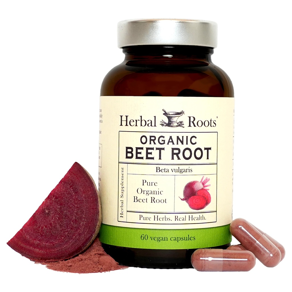 Zeliščne korenine Organska pesa Root Powder Kapsule - 1.500mg na serviranje - Certified USDA Organic - Non-GMO - 60 Count Veganske kapsule