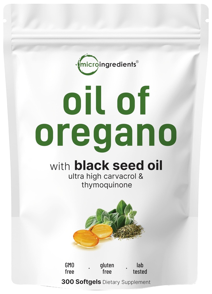 Mikro sestavine Olje Origano Softgels, 300 Count 