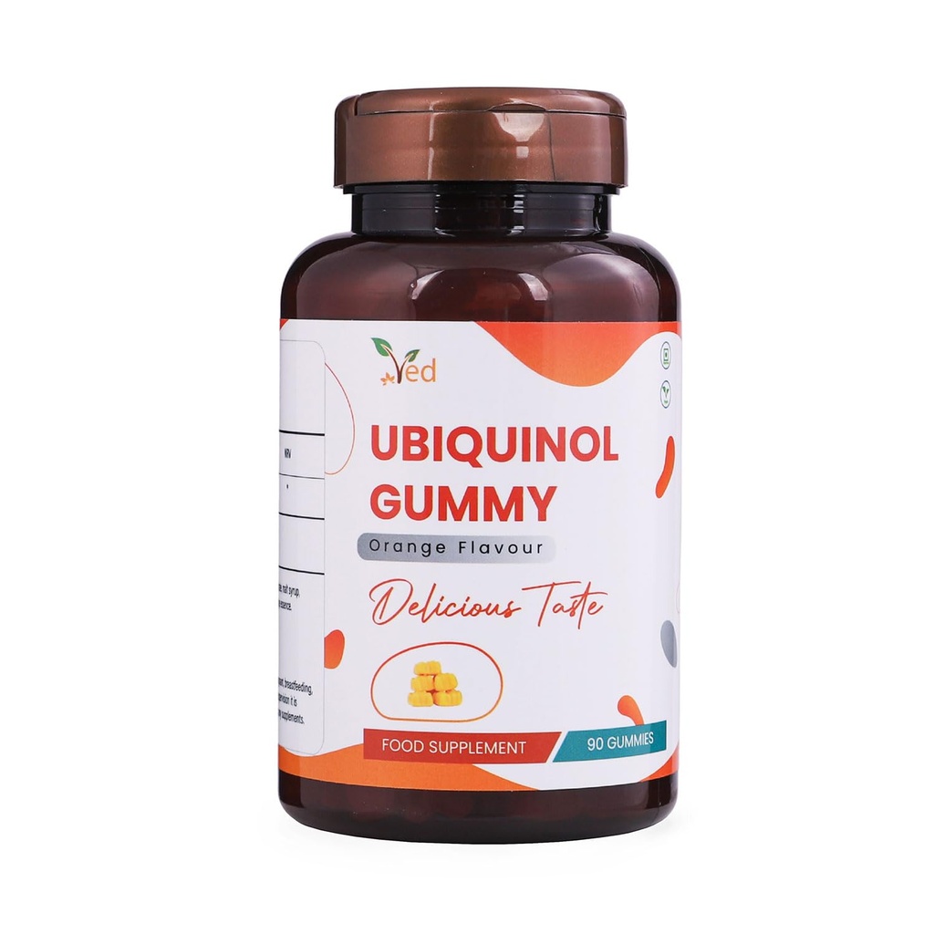 Ubikinol Gummy 150 mg, 90-krat, visoka absorpcija/okrepljena boiaktivnost CoQ10.