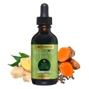 Go Nutrients Kurkuma - organska kurkuma dodatek s kurkumin, ingver & črna paprika – Tekoči kapljice ekstrakt Tinktura za hitro absorpcijo – Podpira skupno zdravje in imuno obrambo – 2oz
