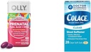 OLY Ultra Jakost prednatalni multivitaminski softgels s podporo za razvoj možganov + Colace Clear Stool softener kapsule, 28 Štetje