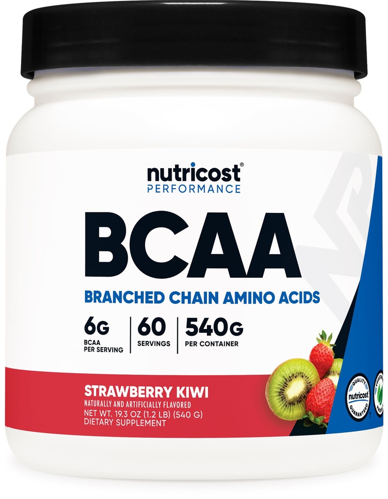 Nutricost BCAA prašek (Strawberry Kiwi) 60 Servings - Optimalno razmerje 2:1:1