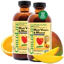 CHILDLIFE Essentials Otroci Multivitaminski in mineralni - Vitamini za otroke, Tekoči multivitaminski za Toddler & Baby - Natural Orange & Mango, 8 Fl Oz (Pack of 2)