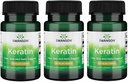Swanson Keratin (iz tibetanske volne) - Naravni dodatek za spodbujanje zdravih sklepov, las, kože in nohtov - pomaga hranilno zdravo povezana tkiva - (60 kapsule, 50mg vsak) (3 pakiranje)