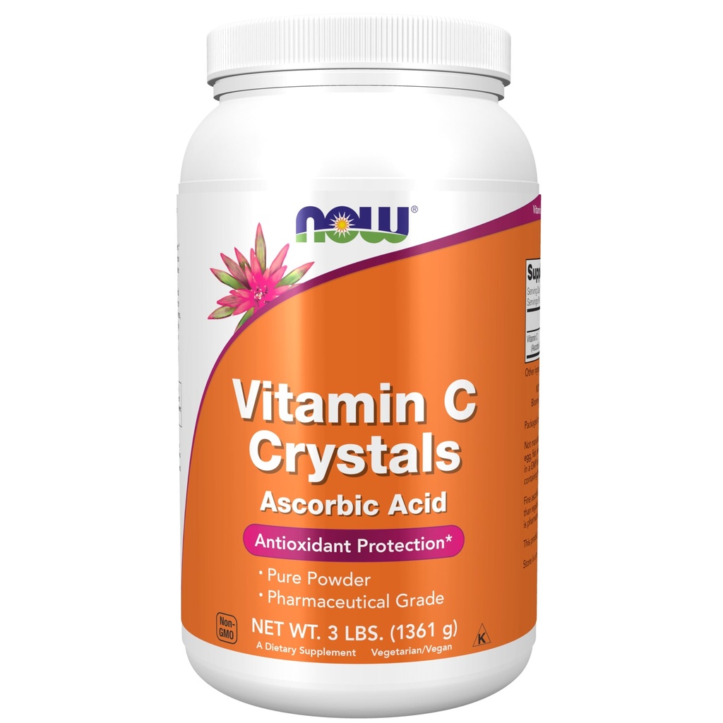 NOW Foods Supplements, Vitamin C kristali (Askorbinska kislina), Antioksidant zaščita*, 3-pound