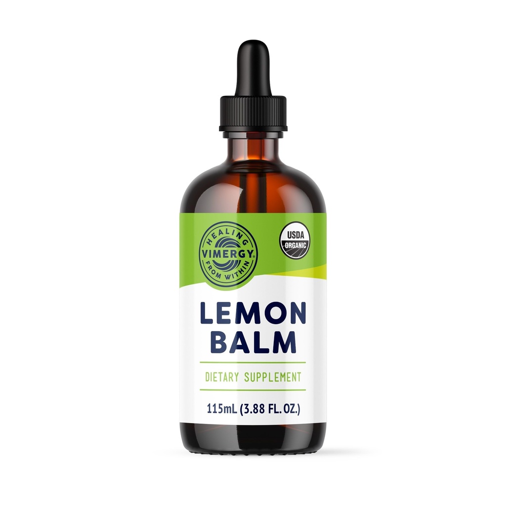 Vimergy USDA Ekološka limonina tinktura Zeliščni dodatek – Lahko se uporablja v čaju - Ne-GMO, alkohol brez -115 ml (1 ml/Serving)