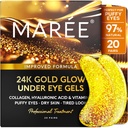 MAREE 24k Gold Under Eye Gels za temne kroge in Puffiness - Kolagen & Hyaluronic Acid Skincare Gel Pads - Gold Eye Patches za Puffy oči in temnih krogov - pod oči maske - Potovanja bistvenega pomena