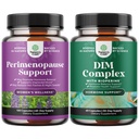 Sveženj popolne perimenopavze dodatek za ženske z Maca Root Vitex Berry & Black Cohosh in Pure DIM dodatek z Bioperine - Diindolylmetan testosteron kompleks z Broccoli florets