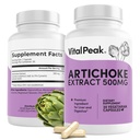 Artichoke 500 mg dodatek - Potent Artichoke Extract kapsule za zdravje jeter in prebavne podpore - Artichoke Leaf Extract spodbuja energijo in fokus - 30 kapsul