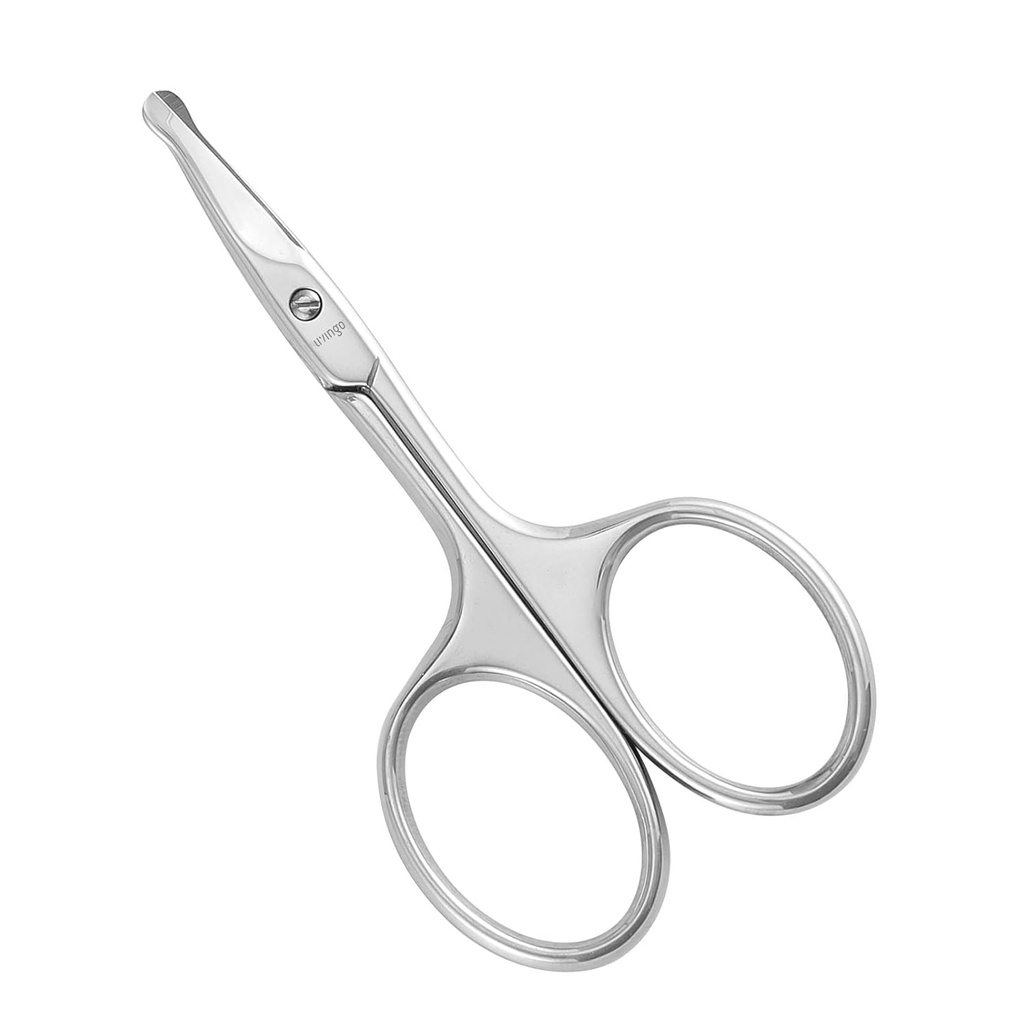LIVINGO 3.75" Zaobljene zaobljene škarje za lase, Premium nerjaveče jeklo varnost majhne rezila uporabljajo za manikiranje cuticle Trimming obraza las, oči brow, suha koža