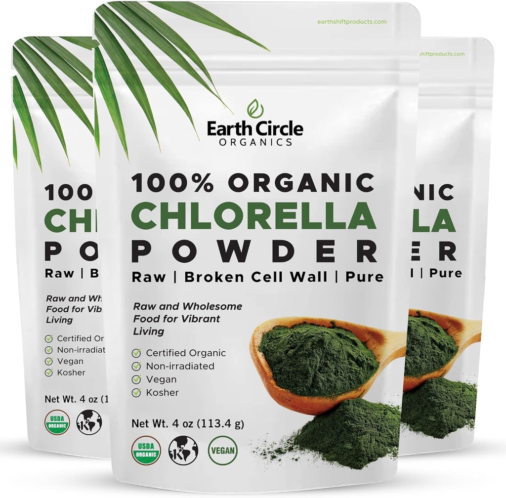 Earth Circle Organics Organic Klorella Powder Superfood 