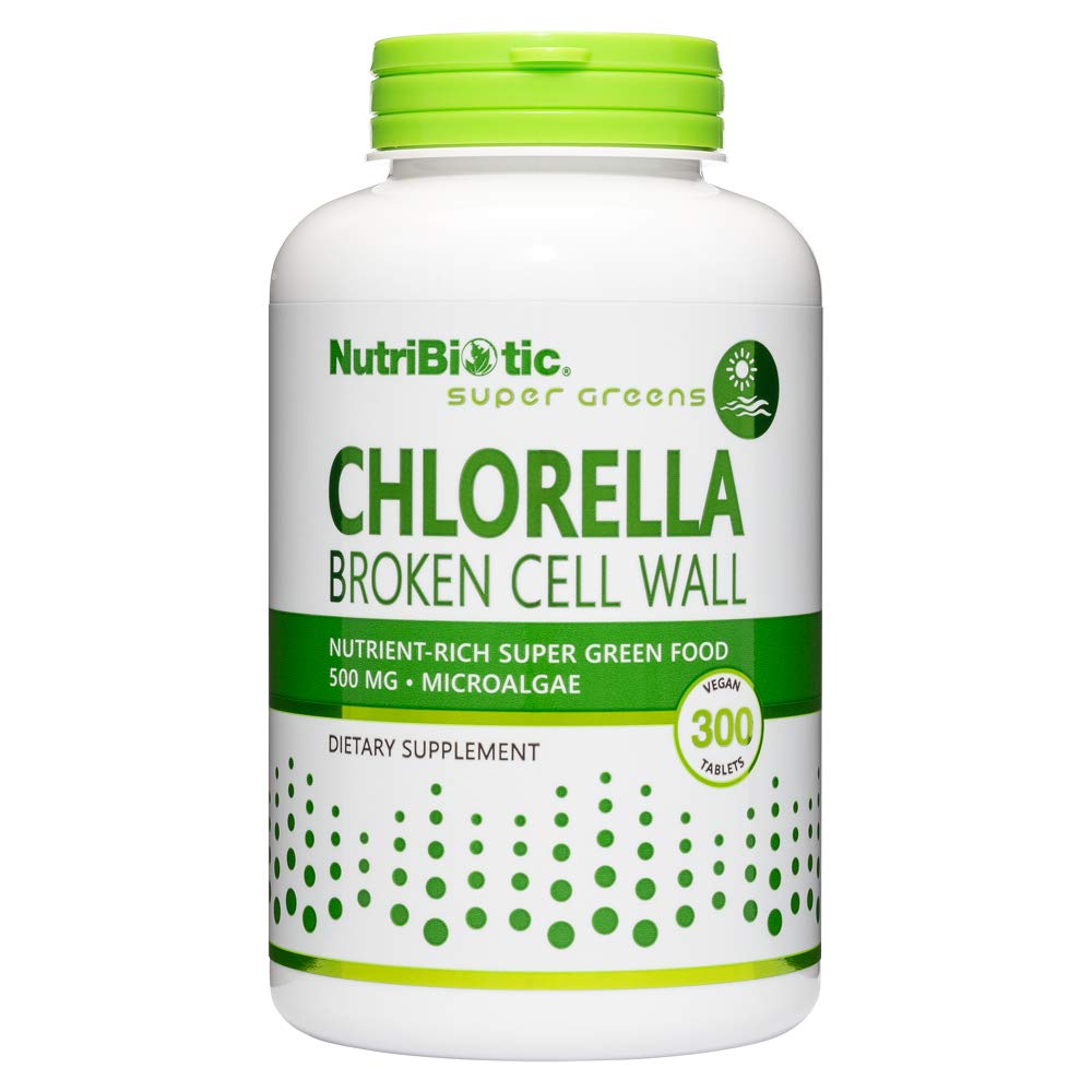 NutriBiotic-Chlorella Super Green Food 500 mg 300 Tabs 