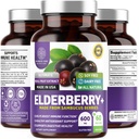 N1N Premium Črna Bezgove kapsule za odrasle [močna moč] Čista in močna Bezgova jagoda iz Sambucus Nigra za podporo Immunity & Skin Health, Non-GMO, Gluten Free, 60 Veg Caps