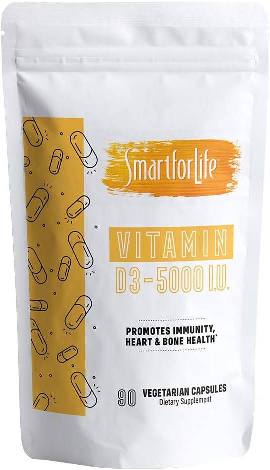 Pameten za življenje Vitamin D3 5000 iu - 90 Število Zelenjavnih kapsul