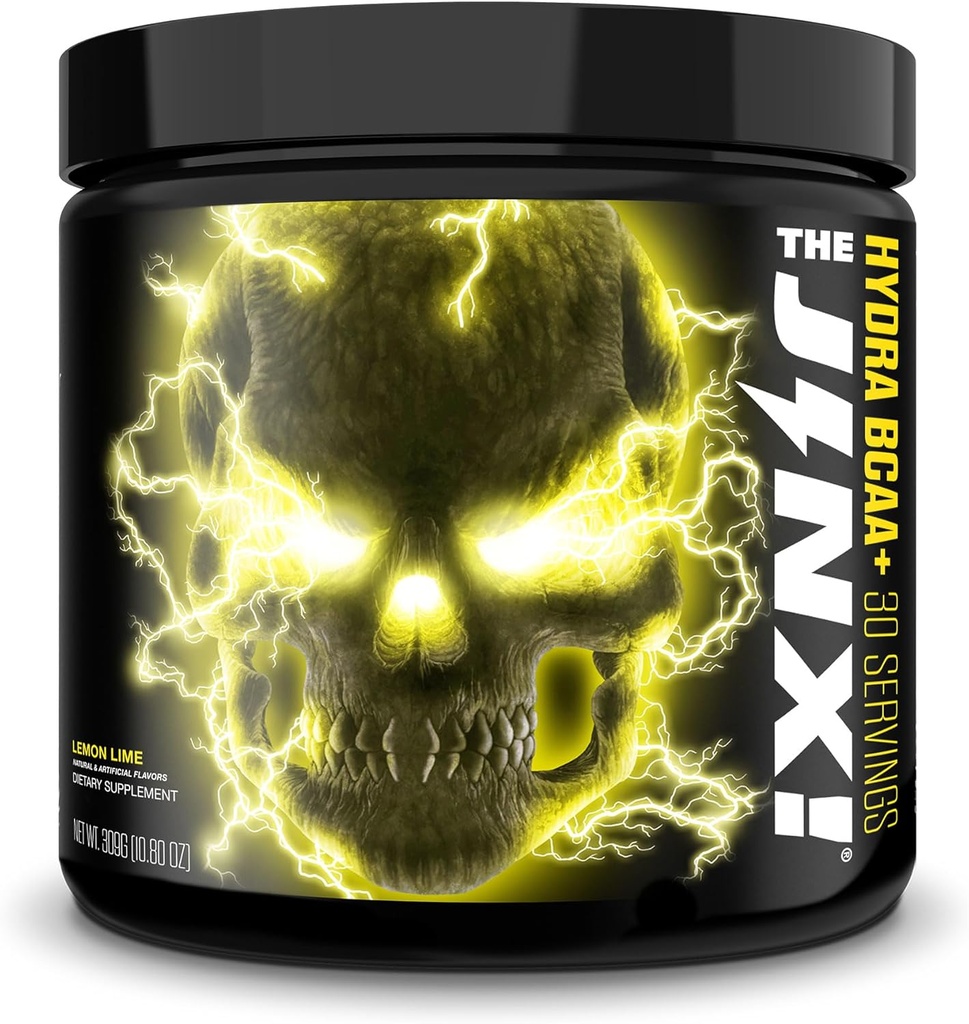 JNX SPORTS Jinx! Hydra BCAA+ Post Workout recovery pijača - Hidracija z elektroliti za moške in ženske - 30 Serving, limona limona