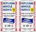 Yerba Prima Psyllium Cele huske, Cleanser Colon 12 oz (Pack of 2) - Vse naravne dietne vlaknine, Pure Premium Psyllium, Lab-Tested Non-GMO, Gluten-free Fiber, Made in the ZDA