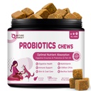 NATURE CILJ Probiotiki za pse in prebavne encime za prebavno zdravje - Plus ribje olje in vitamini dodatek za alergije in imunske in srbeče kože, 120 piščančje arome probiotične mehkih žvečil