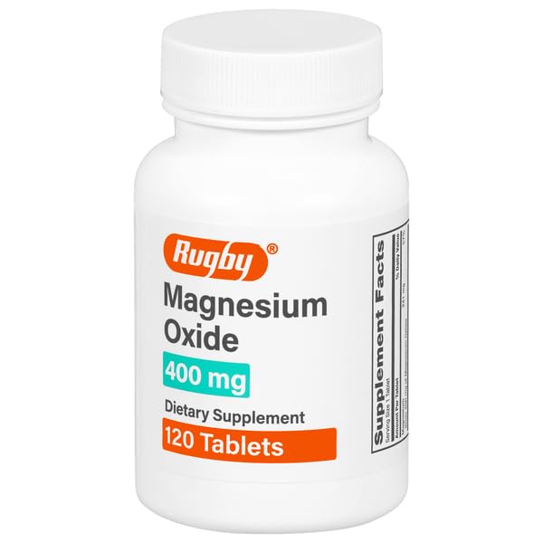 Rugby Magnezijev oksid 400 mg tablete - prehranska dopolnila - Gluten-free - 120 števk (1 pakiranje)