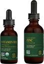 Svetovni center za zdravljenje - Vitamin B12 in organski Cinkov tekoči dodatek Kit - Dolgotrajna energija, imunski sistem Boost, Hormonovo ravnovesje