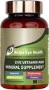 Eye Vitamin & Mineral Supplement z Lutein, Zeaksantin, Podpira očesni sev, Vizija zdravje za odrasle z vitamini C & E, Vegan Eye Vitamin
