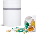 Ekstra velik dodaten organizator in prenosljiv primeru tablete z 8 Kompartmenti Dvojni plasti Medicina Dispenser Mesečni vitamini Organizatorji Tablete steklenica, bela