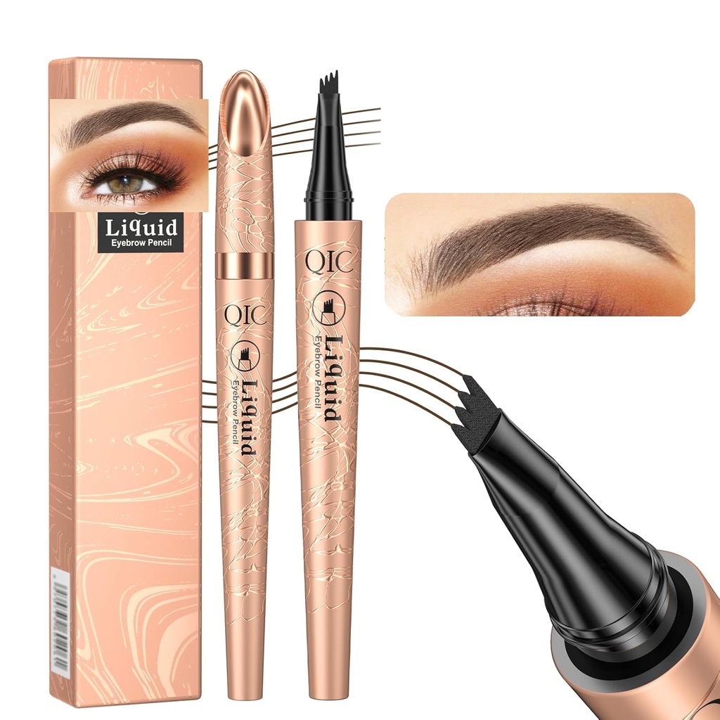 Q706 Eyebrow Pen, 4 Tipped, Natančna, dolgotrajna, vodoodporna ličila za oči (2#Dark Brown)
