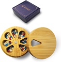 Bamboo Wood Tedenske tablete Organizator za medicino Vitamin dopolnilo, Artritis Prijazno 7-dnevno Tablete Box Medium Container Imetnik, Dnevno prenosljiv Travel Pill Skrbnik