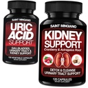 Kidney Support Cleanse Detox & Repair - Together with - Uric Acid Support – Gallbladder, Urinary Tract & Kidney Support for Men and Women
