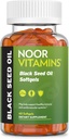Noor Vitamini Halal črno seme Oil Kapsule, Halal Vitamini, 1000 mg črno seme olje iz Nigella Sativa, Timokinon, Non-GMO, Gluten Free, 60 Število