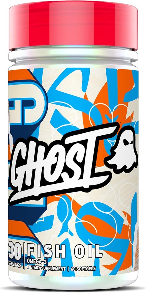 GHOST ribje olje dodatek, 1400mg - 1100mg Omega 3 z EPA & DHA maščobne kisline - ribje olje dopolnila za srce, možgani in imuno podporo - 60 Softgels, 30 Servings