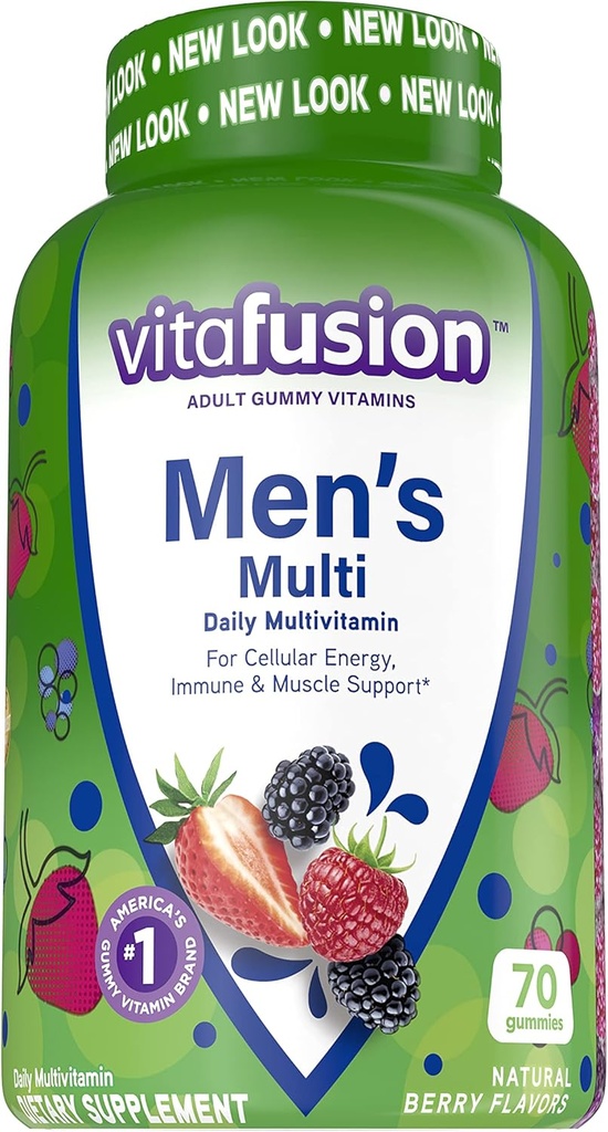 Vitafusion moški dnevni večvitaminski Gummy 70 ea