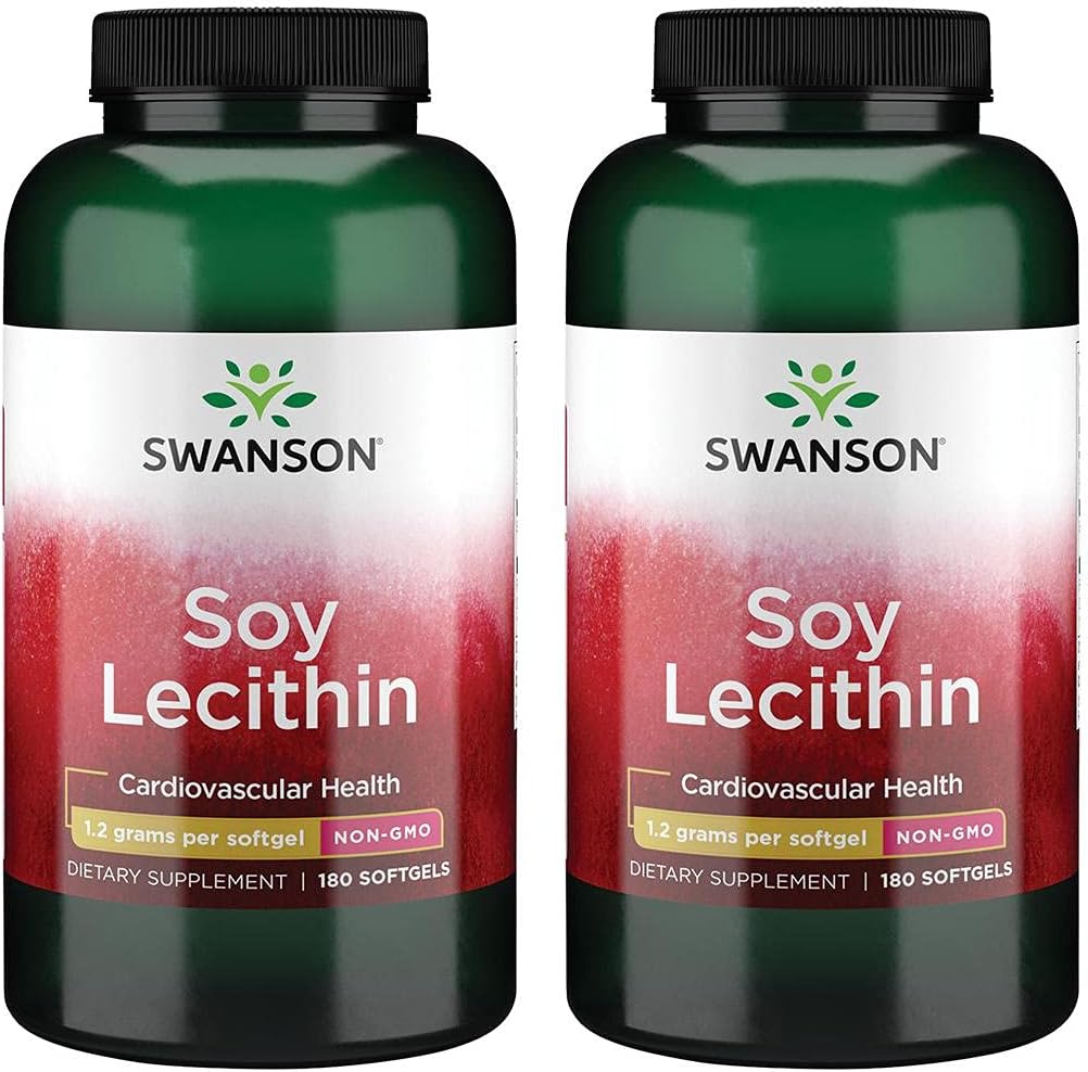 Swanson Premium Brand Soy Lecithin Non-GMO 1,2 g 180 Sgels 2 paket