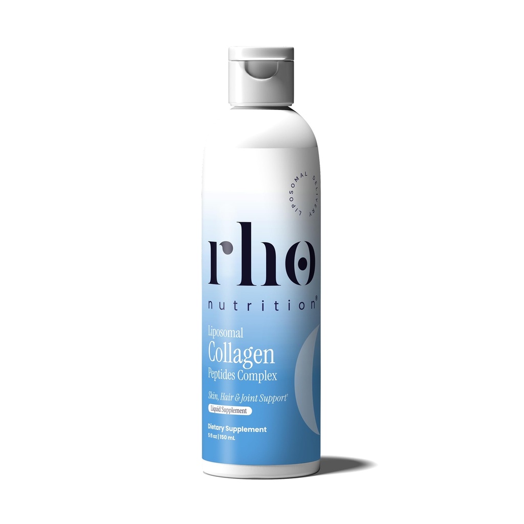Rho Nutrition Liposomal Kolagen Peptides - Visoka absorpcija Tekoči kolagen dodatek - Podpira elastičnost kože, skupno zdravje, in splošno Vitalnost za zdravo staranje, 5 fl oz