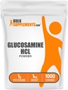 BulkSupplements.com Glukozamin HCl Powder - Glukozamin dodatek, Skupni dodatek - Gluten Free, 1g na Serving, 5kg (Pack 5) (11 lbs)