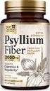 Psylium Husk Kapsule 1500 mg - Naravne tablete za peno, vsakodnevna prebava, zdravje kolonij, & podpora regularnosti, Powder caps, veganske, ne-GMO - 120 Veggie kapsule